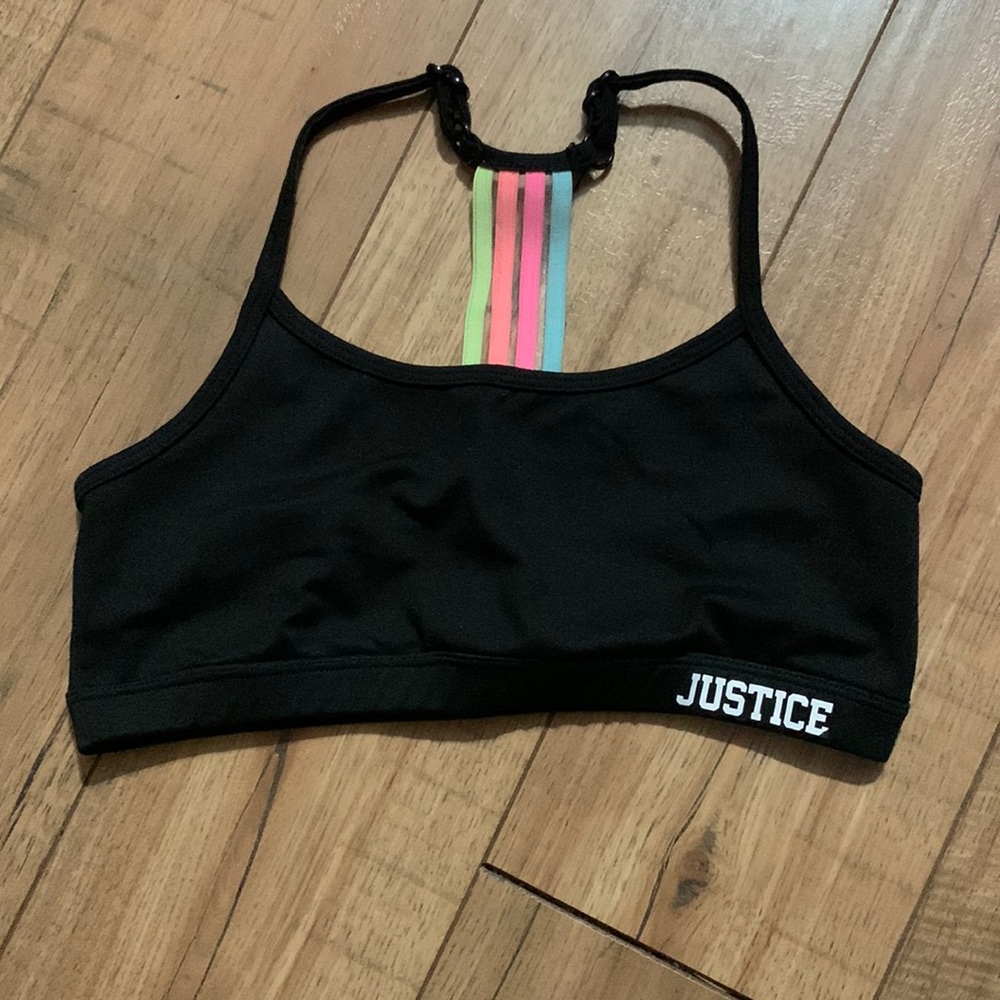 💜5 for $25💜Justice active girls sport top undergarment black